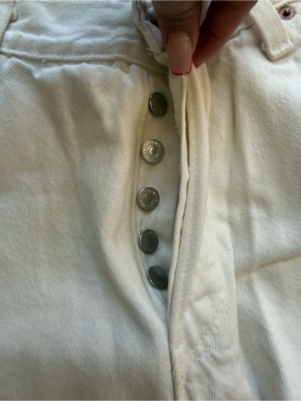Vintage 80s 90s Levi’s 501 White Cut Off Shorts USA Made Button Fly 30W - Picture 4 of 11